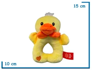 SONAJERO PELUCHE POLLITO CON AGARRE CORAZON