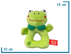 SONAJERO PELUCHE RANA CON AGARRE CORAZON