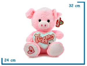 PELUCHE CHANCHITO CON CORAZON 32CM