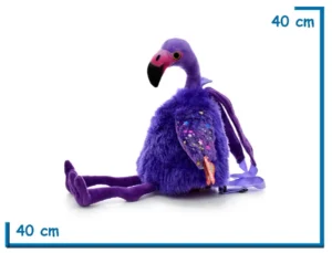MOCHILA FLAMENCO VIOLETA PELUCHE 40CM