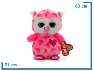 PELUCHE LECHUZA ROSA CORAZON