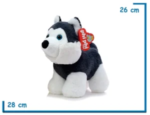 PELUCHE PERRO HUSKY PARADO 28CM