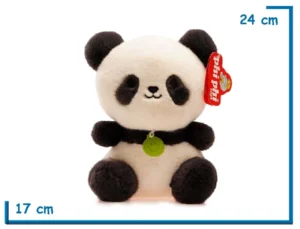 PELUCHE PANDA SENTADO CON COLLAR 24CM