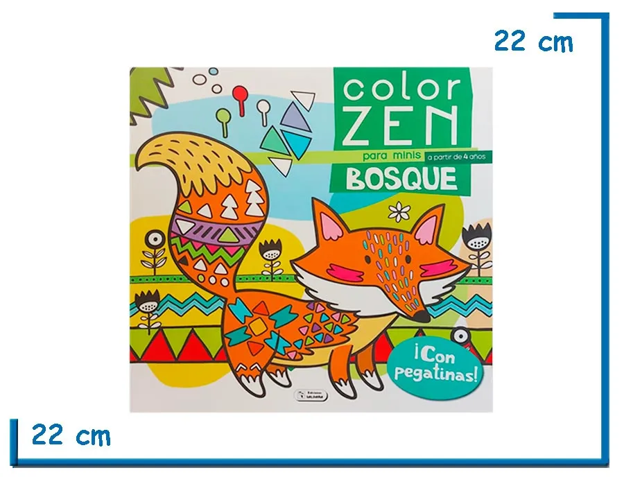 L.COLOR ZEN PARA MINIS BOSQUE CON PEGATINAS