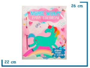 LIBRO MAGIC WATER PARA COLOREAR UNICORNIO CON PINCEL
