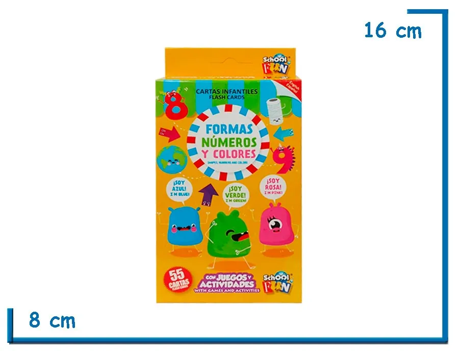 CARTAS INFANTILES FORMAS NUMEROS Y COLORES ESPAÑOL INGLES