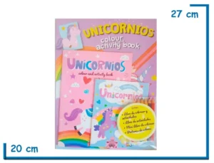 LIBRO UNICORNIOS COLOUR AND ACTIVITY BOOK CON LAPICES