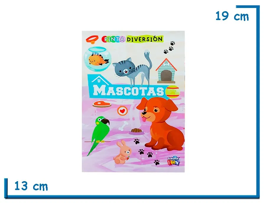 LIBRO PINTA DIVERSION  MASCOTAS