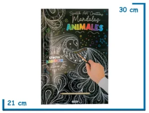 LIBRO SCRATCH ART CREATIONS MANDALAS ANIMALES PAVO REAL