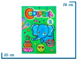 LIBRO COLOREA 2 ELEFANTE