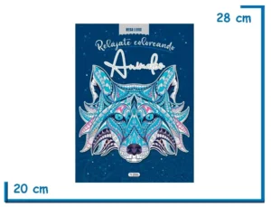 LIBRO RELAJATE COLOREANDO ANIMALES MANDALAS MEGA LIBRO