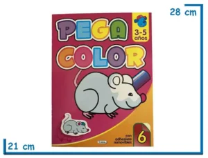 LIBRO PEGA COLOR RATON 6 CON STICKERS