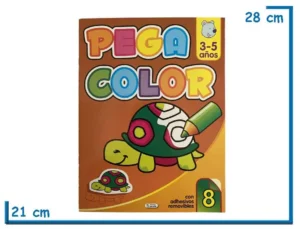 LIBRO PEGA COLOR TORTUGA 8 CON STICKERS