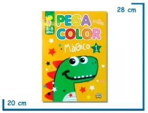 L.PEGA COLOR MAGICO 1 NARANJA CON STICKERS
