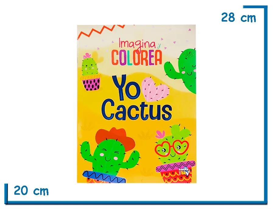 LIBRO IMAGINA Y COLOREA YO L CACTUS