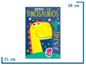 LIBRO MEGA PEGA COLOR DINOSAURIOS CON STICKERS