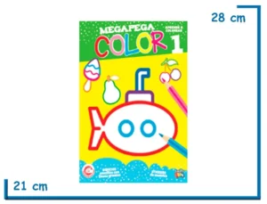 LIBRO MEGA PEGA COLOR 1 SUBMARINO CON STICKERS