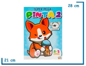 LIBRO SUPER PEGA Y PINTA 2 ZORRO CON STICKERS