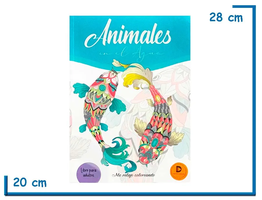 LIBRO ME RELAJO COLOREANDO ANIMALES EN EL AGUA