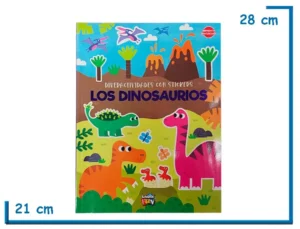 LIBRO DIVERACTIVIDADES LOS DINOSAURIOS CON STICKERS