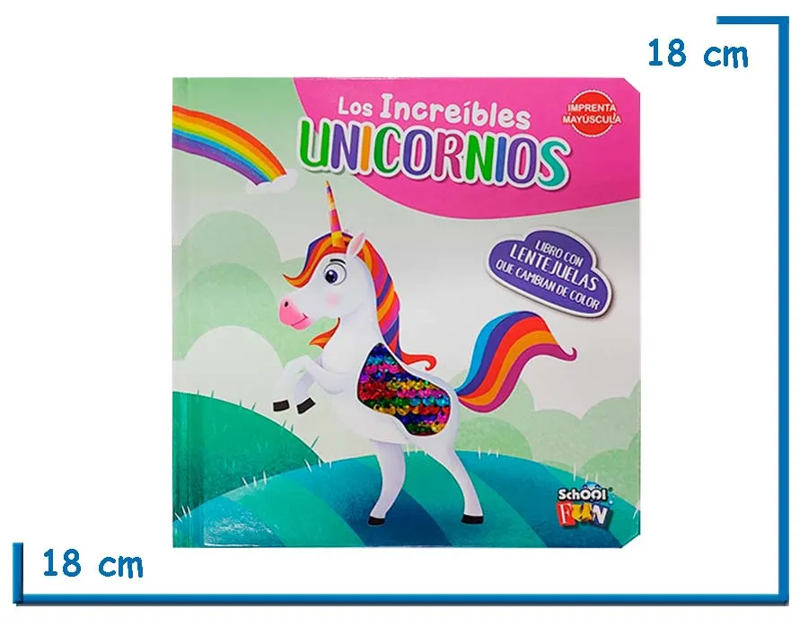 LIBRO LENTEJUELAS LOS INCREIBLES UNICORNIOS