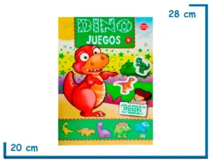 L.DINO JUEGOS 4 ROJO CON STICKERS