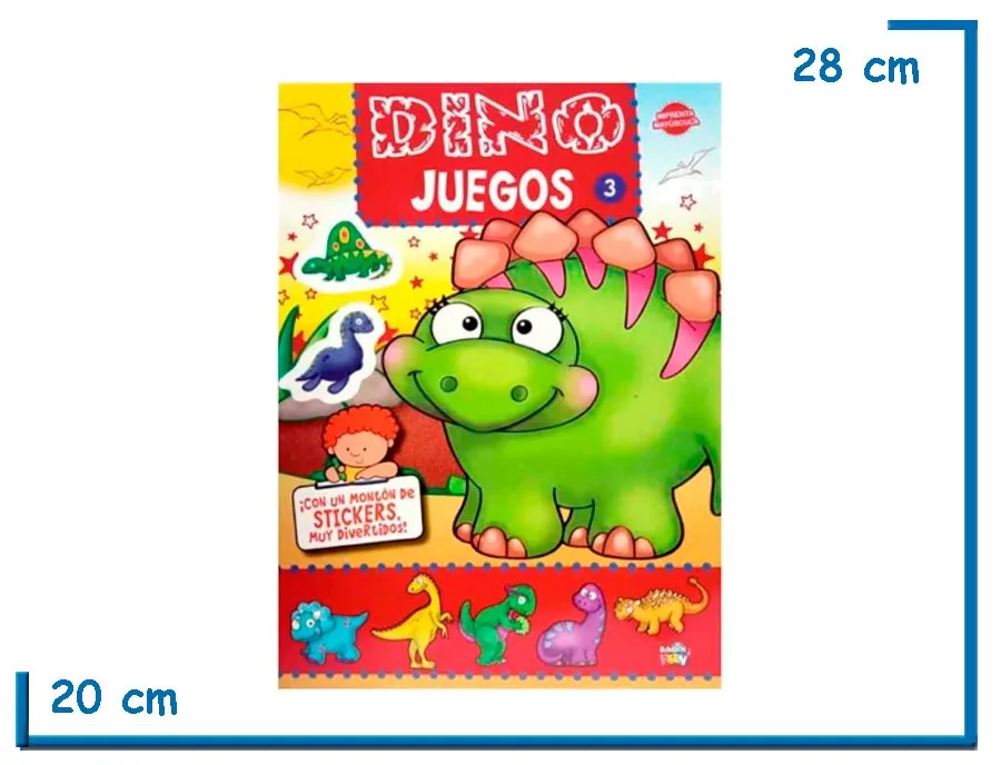 L.DINO JUEGOS 3 VERDE CON STICKERS