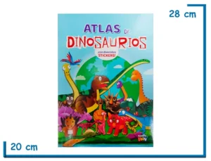 LIBRO ATLAS DE DINOSAURIOS CON STICKERS
