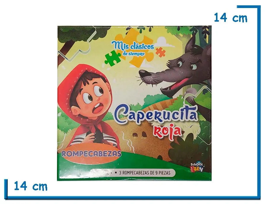 LIBRO MIS CLASICOS DE SIEMPRE CAPERUCITA ROJA CON 3 ROMPECABEZAS