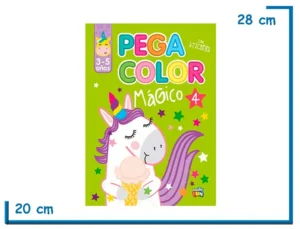 L.PEGA COLOR MAGICO 4 VERDE CON STICKERS