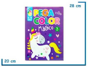L.PEGA COLOR MAGICO 3 VIOLETA CON STICKERS