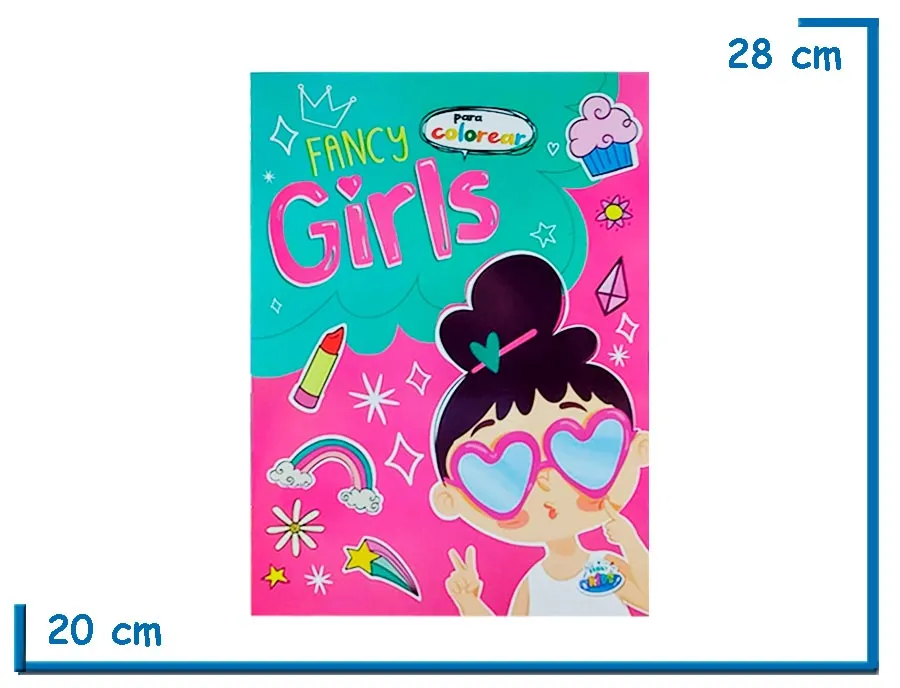 LIBRO PARA COLOREAR FANCY GIRLS