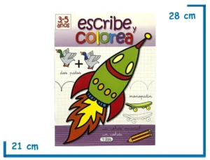 LIBRO ESCRIBE Y COLOREA COHETE
