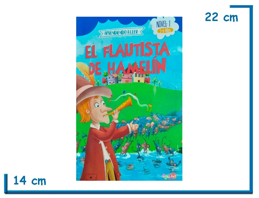 LIBRO EL FLAUTISTA DE HAMELIN APRENDIENDO A LEER NIVEL 1 (5-6 AÑOS)