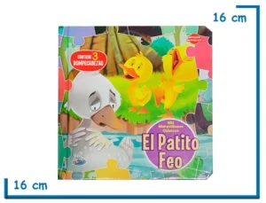LIBRO MIS MARAVILLOSOS CLASICOS EL PATITO FEO CON 3 ROMPECABEZAS