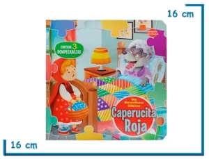 LIBRO MIS MARAVILLOSOS CLASICOS CAPERUCITA ROJA CON 3 ROMPECABEZAS