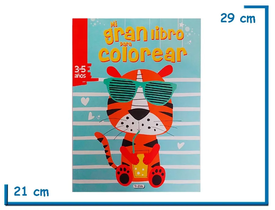LIBRO MI GRAN LIBRO PARA COLOREAR TIGRE 3-5 AÑOS