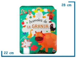 LIBRO PEGO Y ME DIVIERTO PINTANDO ANIMALES DE LA GRANJA CON STICKERS