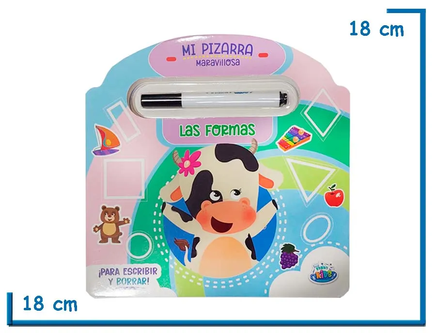 LIBRO MI PIZARRA MARAVILLOSA LAS FORMAS CON MARCADOR