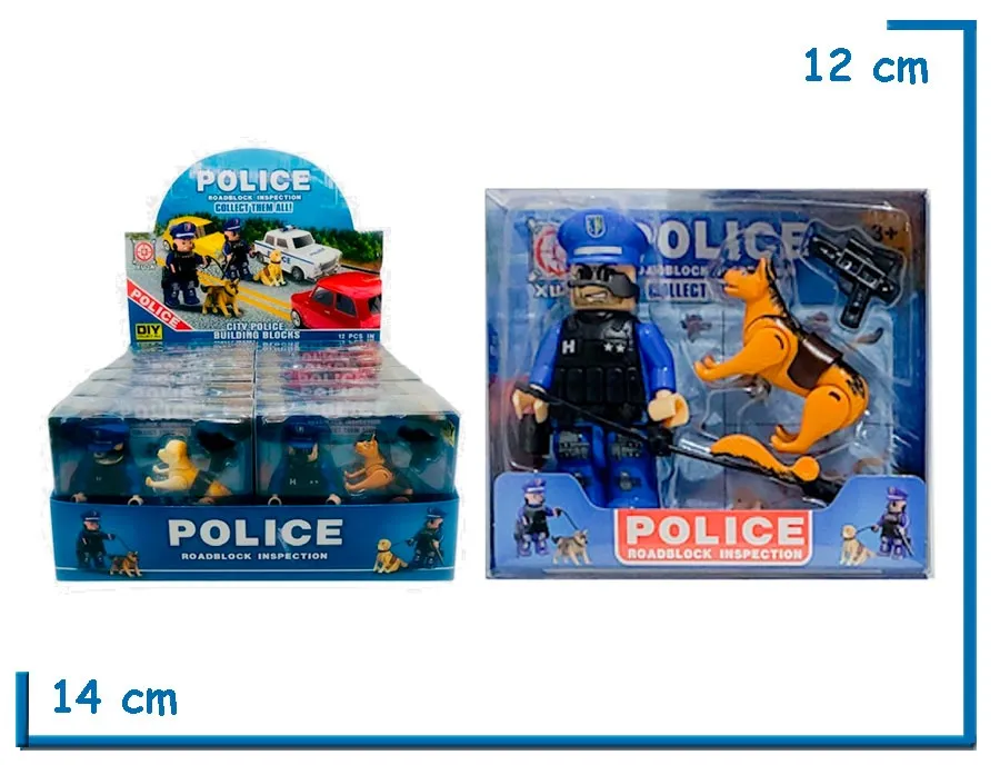 POLICE ROADBLOCK INSPECTION FIGURA CON GAFAS CON ACCESORIOS