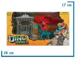 DINO WORLD PLATSET DINOSAURIOS CON JAULA