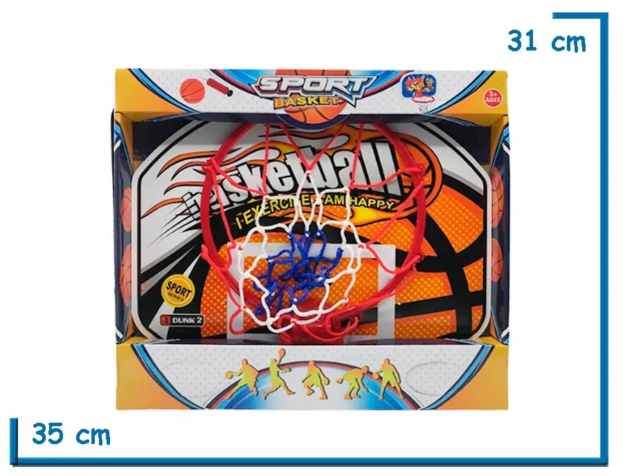 SPORT BASKET ARO CON PELOTA E INFLADOR