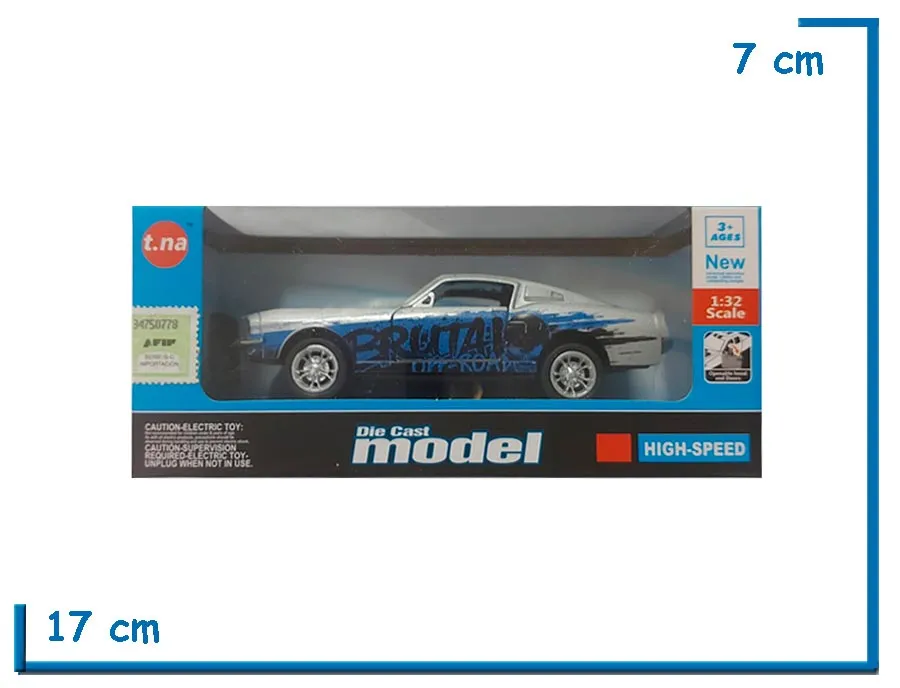 T.NA DIE CAST MODEL AZUL BRUTAL OFF-ROAD 1.32