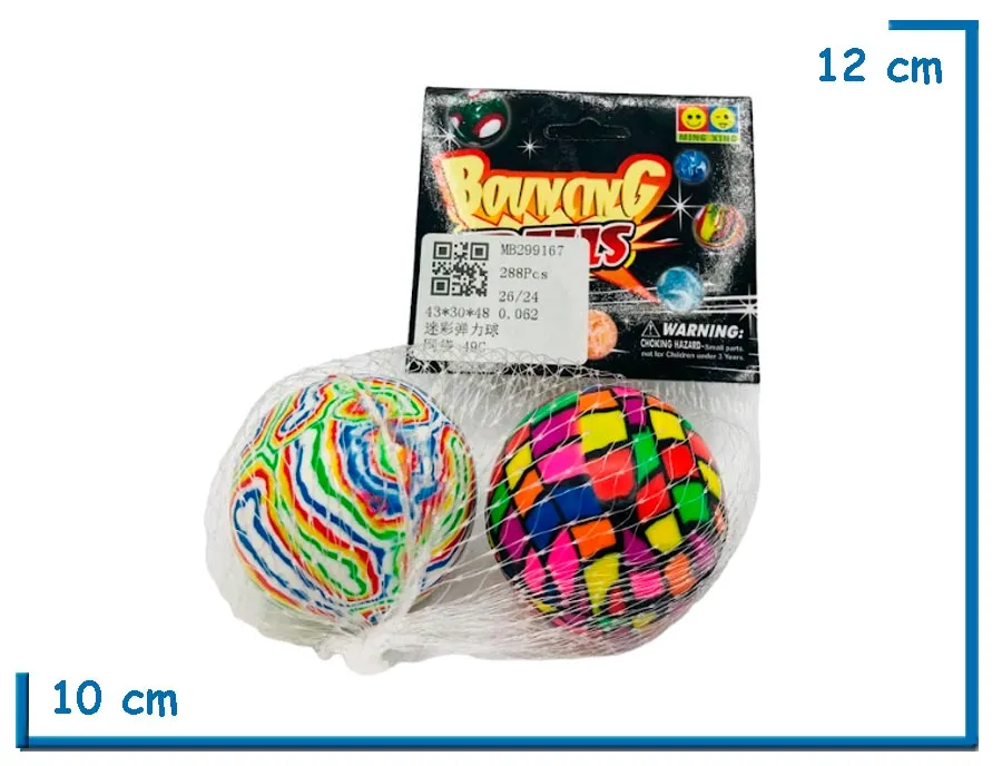 BOUNCING BALLS PELOTAS SALTARINAS X2 SURTIDAS