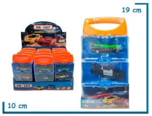 DIE-CAST ANFIBIO VERDE VALIJA CON 3 AUTOS