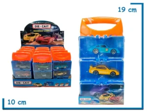 DIE-CAST FALKEN 17 VALIJA CON 3 AUTOS