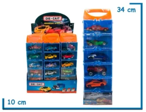 DIE-CAST HUDSON HORNET VALIJA CON 6 AUTOS