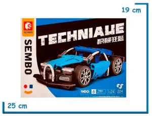 SEMBO BLOCK TECHNIAUE 224 PZS AUTO AZUL 7001