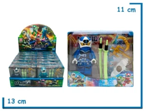 MAGIC 4 NINJA AZUL FIGURA CON ACCESORIOS