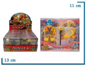 NINJA V GOLD LE NINJA AZUL FIGURA CON ACCESORIOS